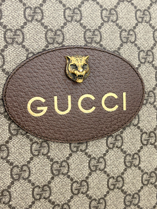 GUCCI GG SUPREME MONOGRAM NEO VINTAGE ZIP WRISTLET POUCH