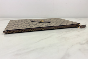 GUCCI GG SUPREME MONOGRAM NEO VINTAGE ZIP WRISTLET POUCH