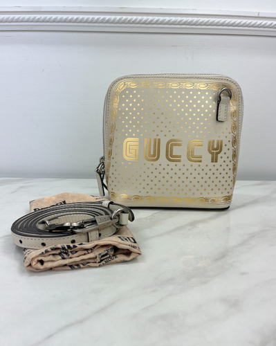 GUCCI X SEGA CALFSKIN GUCCY STARS MINI DOME CROSSBODY BAG