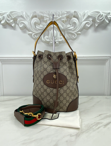 GUCCI NEO VINTAGE BUCKET BACKPACK (MEDIUM SIZE)