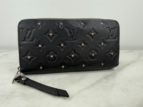 LOUIS VUITTON WALLET  ZIPPY STUDDED (BLACK - LIMITED EDITION)