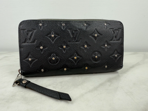 LOUIS VUITTON WALLET  ZIPPY STUDDED (BLACK - LIMITED EDITION)