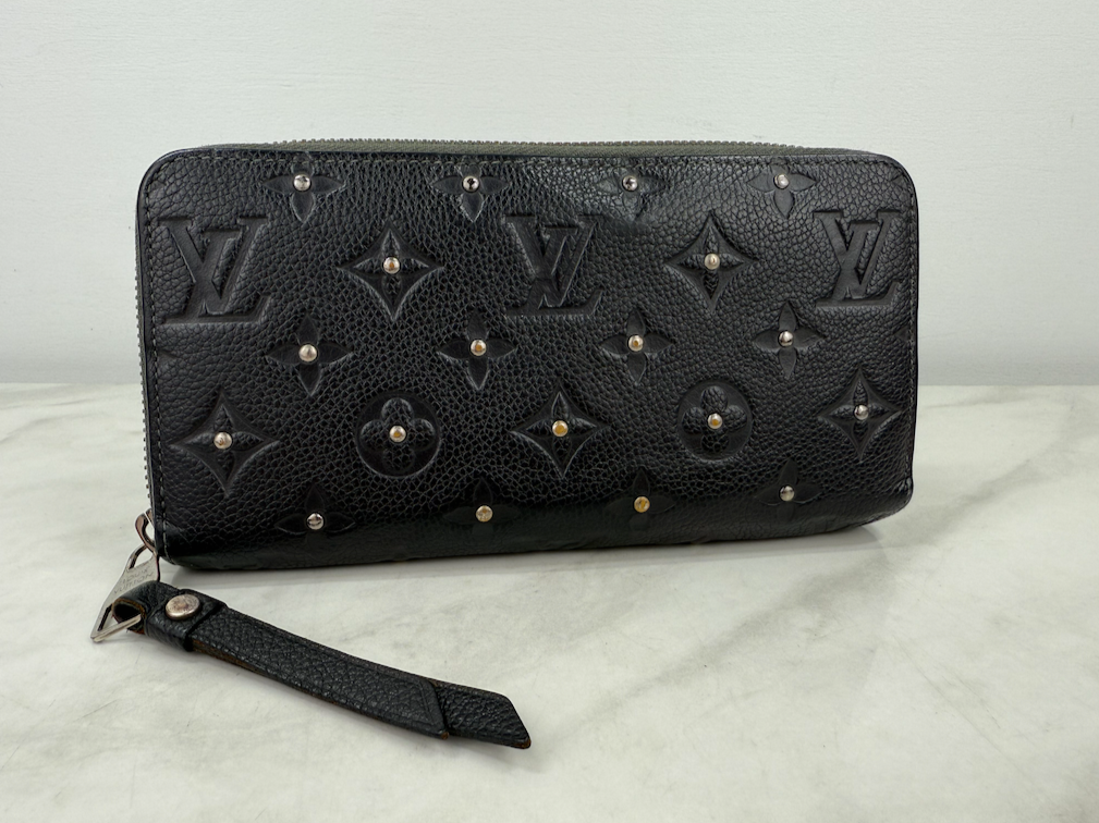 LOUIS VUITTON WALLET  ZIPPY STUDDED (BLACK - LIMITED EDITION)