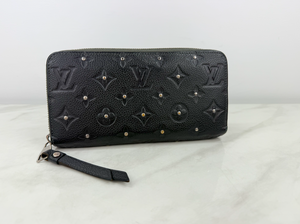 LOUIS VUITTON WALLET  ZIPPY STUDDED (BLACK - LIMITED EDITION)