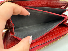 GUCCI GG MARMONT CONTINENTAL ZIP WALLET (RED)
