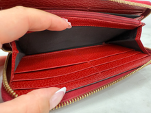 GUCCI GG MARMONT CONTINENTAL ZIP WALLET (RED)