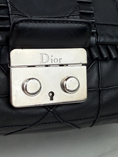 DIOR CANNAGE RUFFLE NEW LOCK FLAP (LAMBSKIN - BLACK)