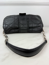 DIOR CANNAGE RUFFLE NEW LOCK FLAP (LAMBSKIN - BLACK)