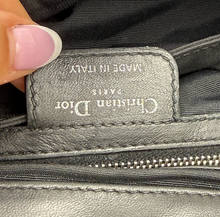 DIOR CANNAGE RUFFLE NEW LOCK FLAP (LAMBSKIN - BLACK)