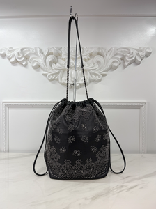 YSL TEDDY STUDDED BANDANA BUCKET BAG LIMITED EDITION