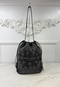 YSL TEDDY STUDDED BANDANA BUCKET BAG LIMITED EDITION