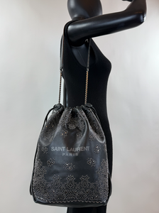 YSL TEDDY STUDDED BANDANA BUCKET BAG LIMITED EDITION