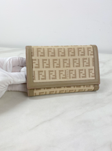 FENDI FF ZUCCA CANVAS COMPACT WALLET