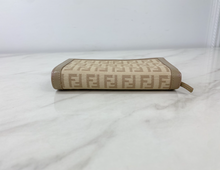 FENDI FF ZUCCA CANVAS COMPACT WALLET