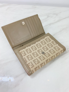 FENDI FF ZUCCA CANVAS COMPACT WALLET