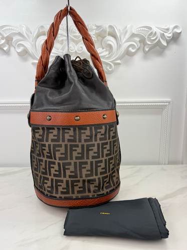 FENDI ZUCCA PALAZZO LARGE BUCKET BAG