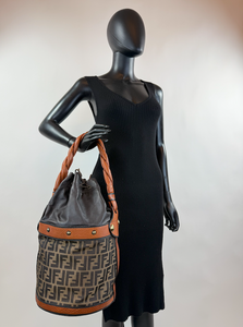 FENDI ZUCCA PALAZZO LARGE BUCKET BAG