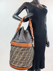 FENDI ZUCCA PALAZZO LARGE BUCKET BAG