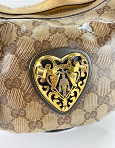 GUCCI CRYSTAL BABOUSKA HEART HOBO (SMALL)