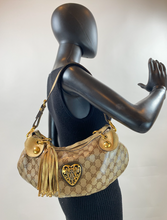 GUCCI CRYSTAL BABOUSKA HEART HOBO (SMALL)