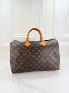 *COMBO DEAL* LOUIS VUITTON SPEEDY 35 MONO WITH LOCK + KEY & COMPACT WALLET