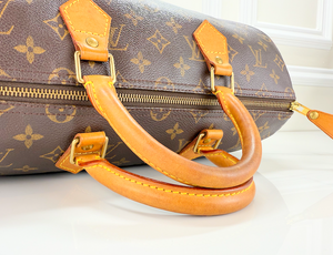 *COMBO DEAL* LOUIS VUITTON SPEEDY 35 MONO WITH LOCK + KEY & COMPACT WALLET