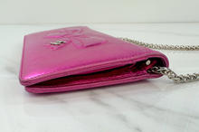 CHANEL METALLIC CALFSKIN BOW YEN WALLET / WOC