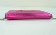 CHANEL METALLIC CALFSKIN BOW YEN WALLET / WOC