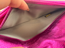 CHANEL METALLIC CALFSKIN BOW YEN WALLET / WOC