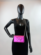 CHANEL METALLIC CALFSKIN BOW YEN WALLET / WOC