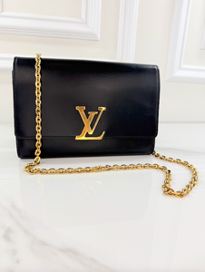 LOUIS VUITTON CALFSKIN CHAIN LOUISE GM NM