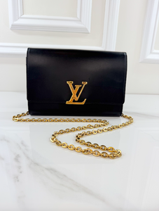 LOUIS VUITTON CALFSKIN CHAIN LOUISE GM NM