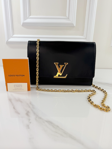 LOUIS VUITTON CALFSKIN CHAIN LOUISE GM NM