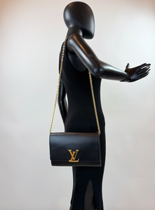 LOUIS VUITTON CALFSKIN CHAIN LOUISE GM NM