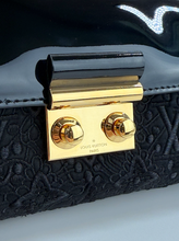 LOUIS VUITTON SATIN DENTELLE POCHETTE EVENING CLUTCH / CROSSBODY