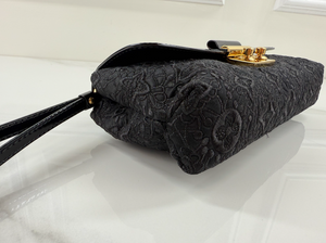 LOUIS VUITTON SATIN DENTELLE POCHETTE EVENING CLUTCH / CROSSBODY