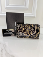 CHANEL COCO MARK CAMELLIA COMPACT BIFOLD WALLET