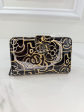 CHANEL COCO MARK CAMELLIA COMPACT BIFOLD WALLET