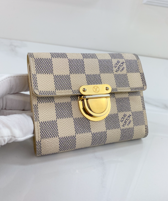 LOUIS VUITTON WALLET KOALA COMPACT TRIFOLD AZUR
