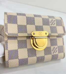 LOUIS VUITTON WALLET KOALA COMPACT TRIFOLD AZUR