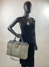 CHANEL STINGRAY LARGE BINDI CC TOTE GLAZED CALFSKIN