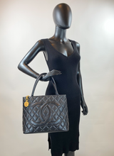 CHANEL MEDALLION CAVIAR TOTE BLACK - GOLD