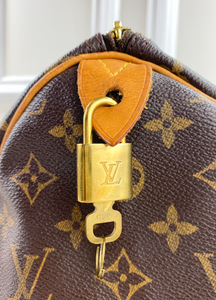 *COMBO DEAL* LOUIS VUITTON SPEEDY 35 MONO WITH LOCK + KEY & COMPACT WALLET
