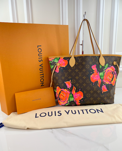 LOUIS VUITTON NEVERFULL MM ROSES - LIMITED EDITION