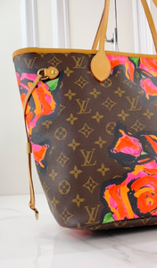 LOUIS VUITTON NEVERFULL MM ROSES - LIMITED EDITION