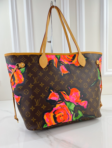 LOUIS VUITTON NEVERFULL MM ROSES - LIMITED EDITION