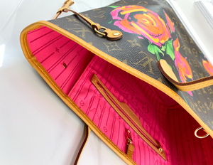 LOUIS VUITTON NEVERFULL MM ROSES - LIMITED EDITION