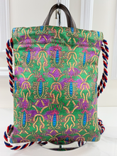 GUCCI BROCADE ANIMALIER BOW DRAWSTRING BACKPACK LIMITED EDITION