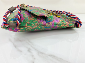 GUCCI BROCADE ANIMALIER BOW DRAWSTRING BACKPACK LIMITED EDITION