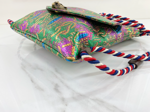 GUCCI BROCADE ANIMALIER BOW DRAWSTRING BACKPACK LIMITED EDITION